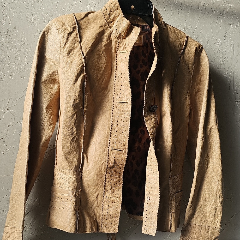 Women's Tan Leather Jacket